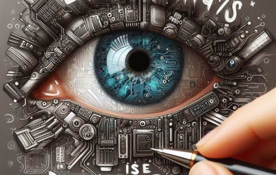 une image plus grande avec un œil bionique et futuriste, des circuits informatiques à lintérieur, et la citation everything is possible écrite en blanc en écriture manuelle style plume.png
